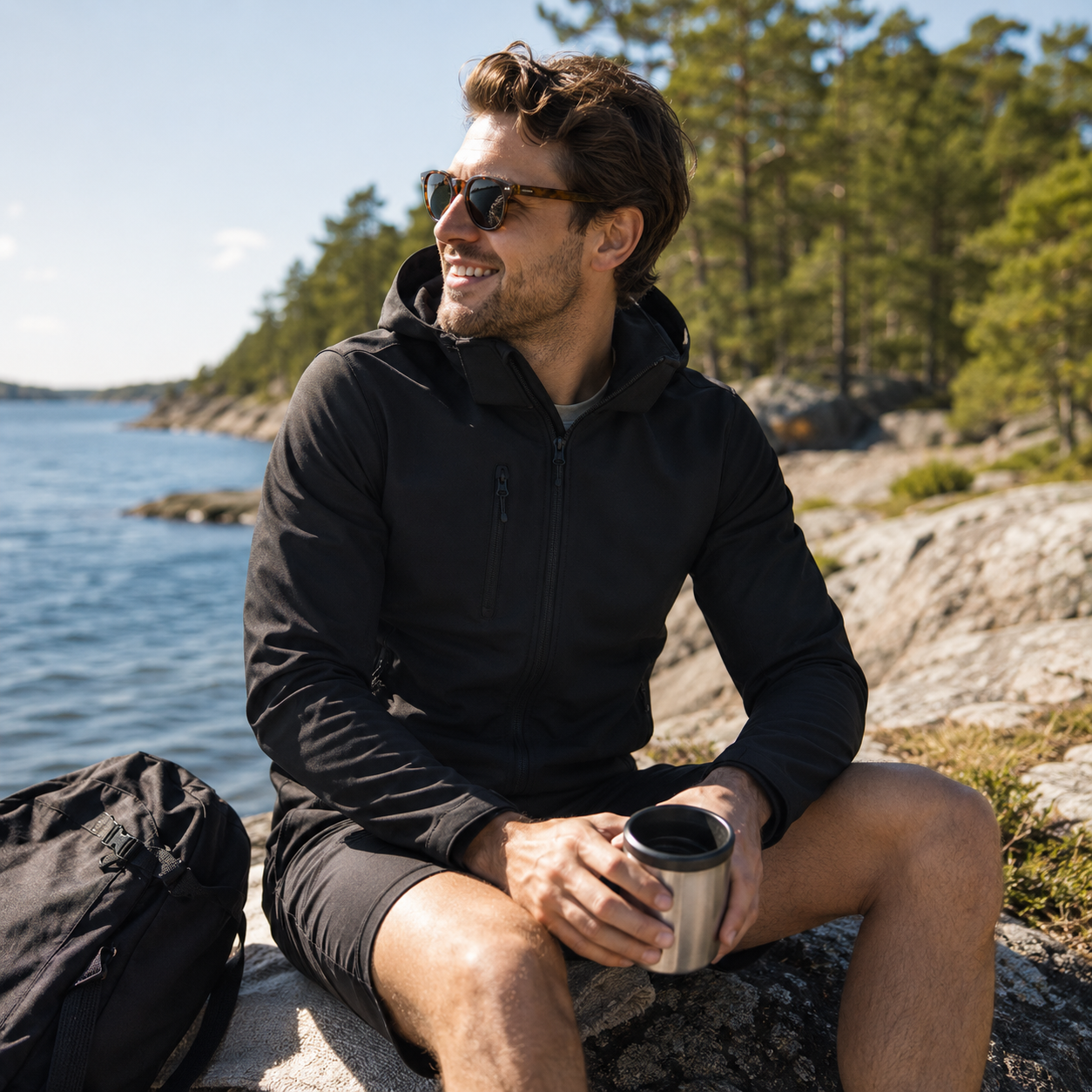 Classic Softshelljakke Svart