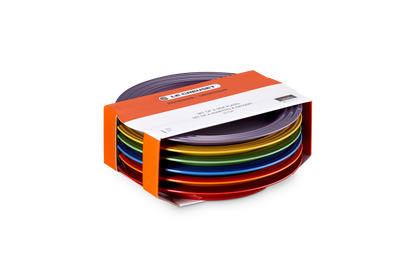 Le Creuset Rainbow Collection sett m/ 6 frokosttallerker stentøy