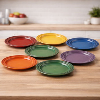 Le Creuset Rainbow Collection sett m/ 6 frokosttallerker stentøy