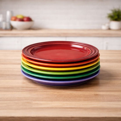 Le Creuset Rainbow Collection sett m/ 6 frokosttallerker stentøy