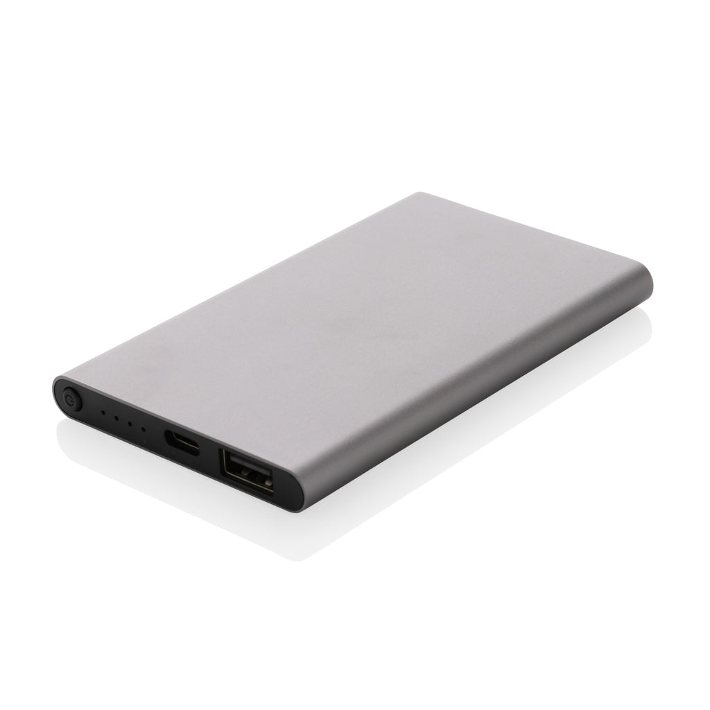 Powerbank 4000 mAh i resirkulert aluminium