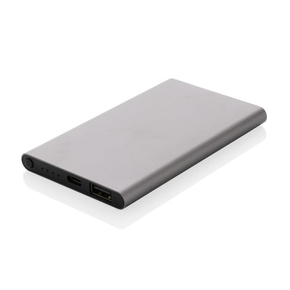 Powerbank 4000 mAh i resirkulert aluminium