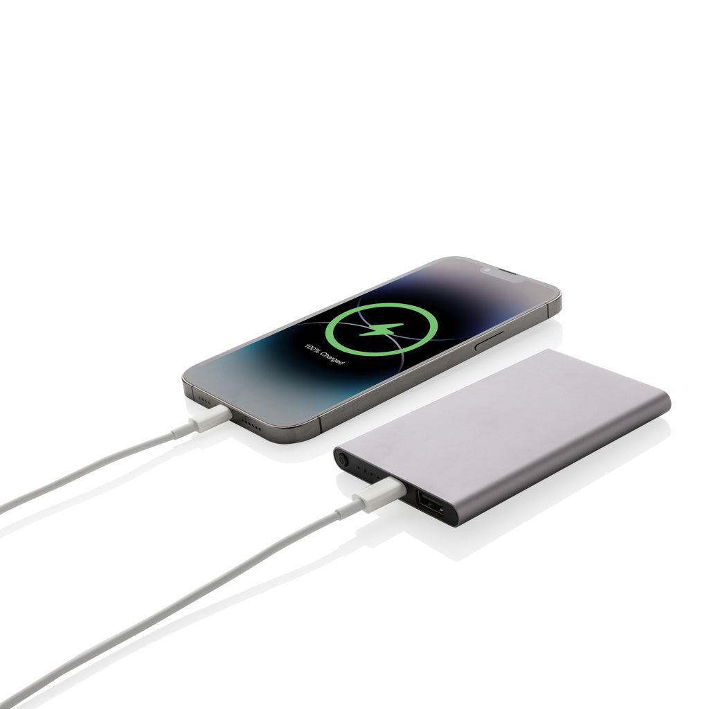 Powerbank 4000 mAh i resirkulert aluminium