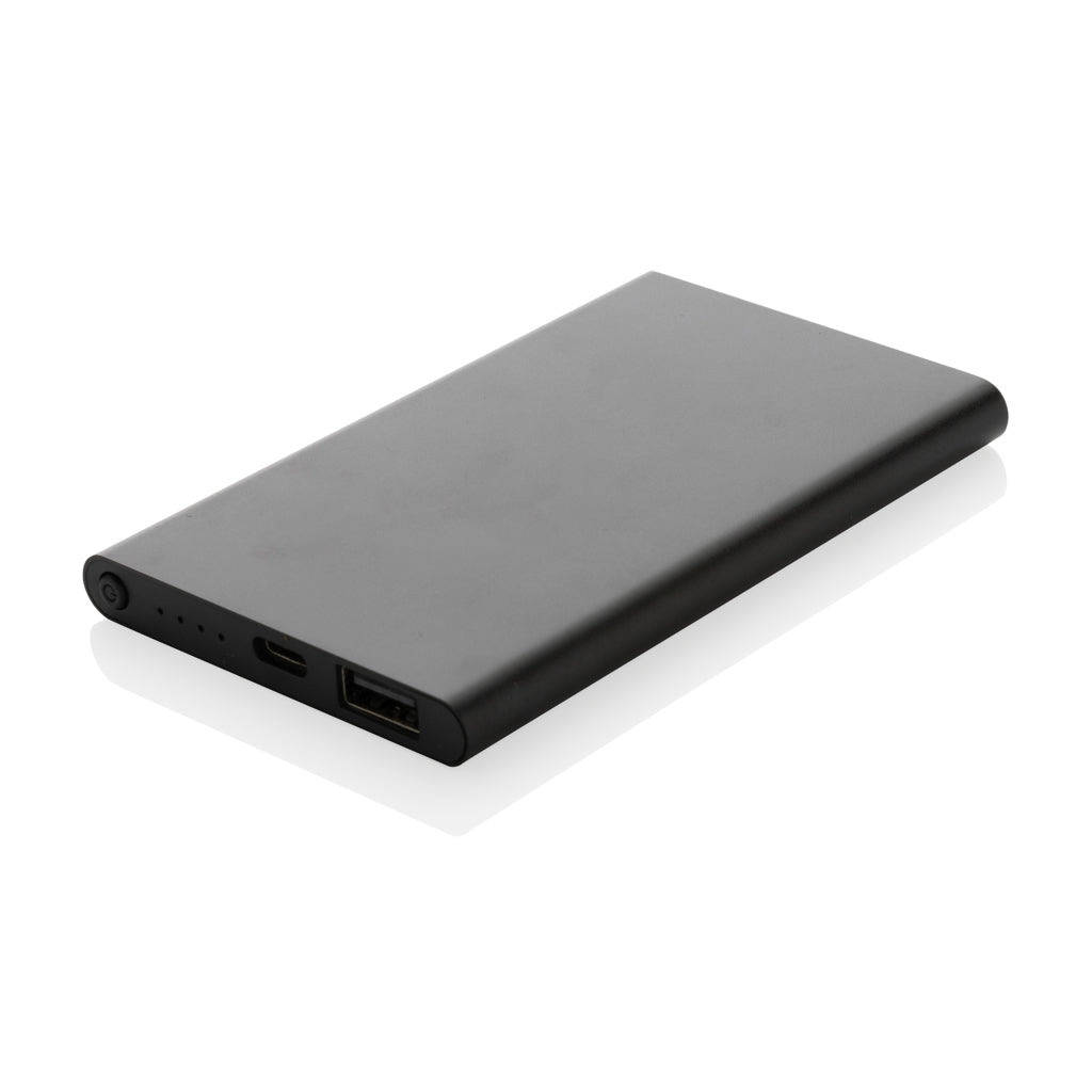 Powerbank 4000 mAh i resirkulert aluminium