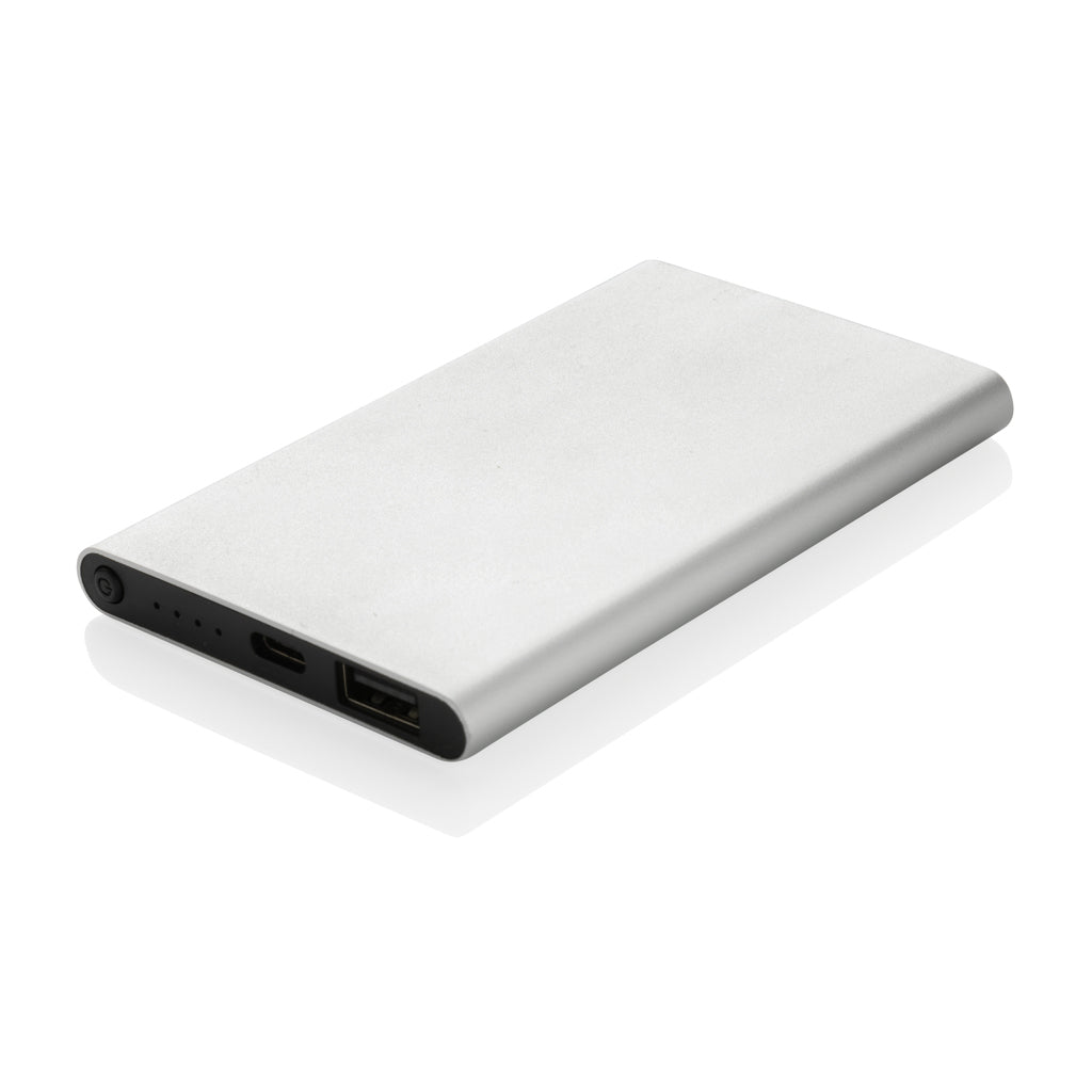 Powerbank 4000 mAh i resirkulert aluminium