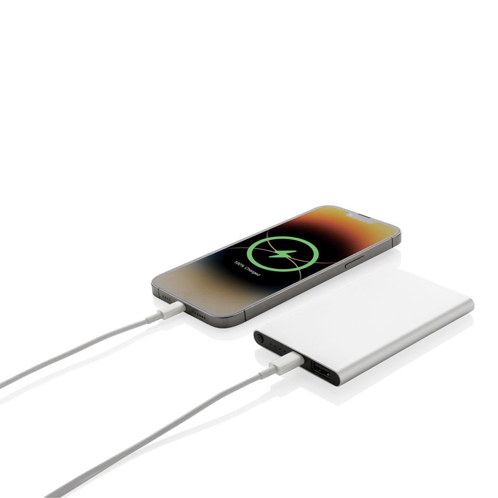 Powerbank 4000 mAh i resirkulert aluminium
