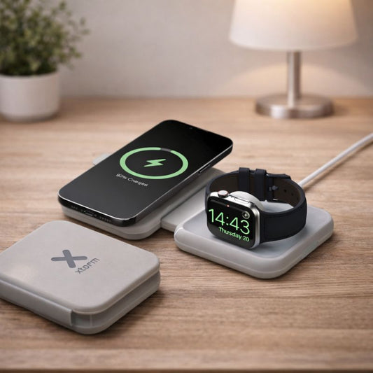 Xtorm 2-i-1 trådløs reiselader