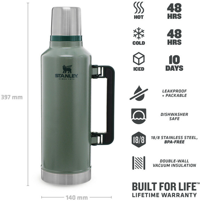 Stanley Termos Classic Vacuum Bottle Hammertone Green 2,3 L